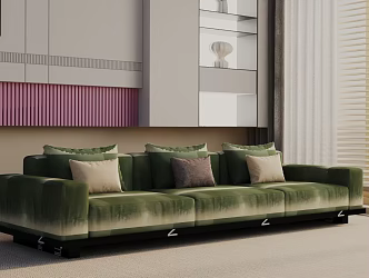 Modern three-seat sofa 3d model