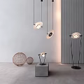 Modern lamp combination chandelier 3d model