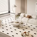 Modern Sofa Coffee Table Combination Multi-person Sofa Coffee Table Fruit Plate Sofa Single Sofa Leisure Chair Sofa Single Sofa 3d model