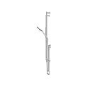 Modern Chrome Shower System With Handheld Sprayer And Wall Mounted Brackets