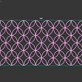 Modern SPK11 Decorative Component With White Interlocking Circular Geometric Pattern