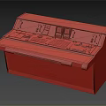 Industrial Control Console With Multiple Displays Control Panels Buttons And Green Beige Design