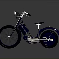 Vintage Bicycle With Headlight Black Seat Classic Frame Design And Metallic Wheels
