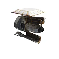 Advanced Spacecraft With Solar Panels Communication Antenna And Metallic Components 3d model