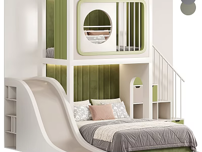 Bunk bed Children's bed 3d model