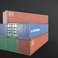 Colorful Stacked Container Furniture Design With Branded Storage Units