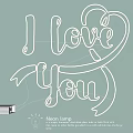 I Love You Neon Light Combination for Room Wall Decorative Lighting