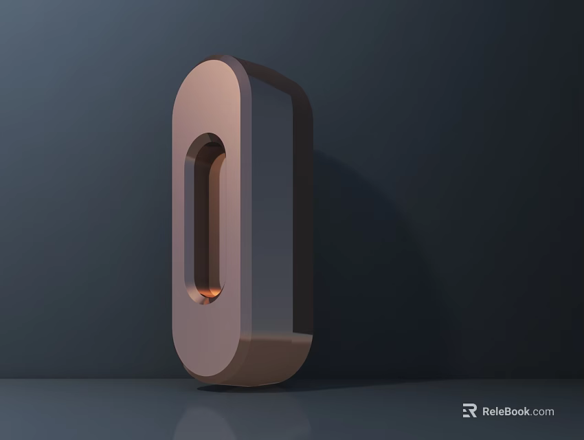 Modern Light Brown Wall Lamp With Long Strip Design Warm Yellow Light And Dark Background 3d model 