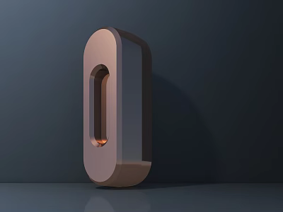 Modern Light Brown Wall Lamp With Long Strip Design Warm Yellow Light And Dark Background 3d model