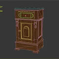 Classic Wooden Console Side Cabinet With Drawer Door And Elegant Base Design