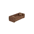 Brown Sectional Sofa With Modern Design Soft Upholstery And Accent Pillows 3d model
