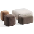 Modern Square Shoe Stools With Various Colors And Velvet Upholstery Design