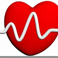 Red Heart Shaped Ornament Decoration Set With White Wave Line Design