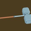 Double Square Headed Metal Hammer With Wooden Handle For Hardware Projects
