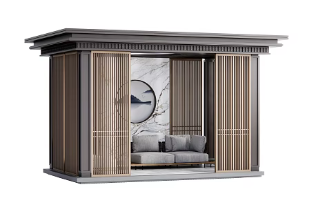 New Chinese Style Pavilion 3d model