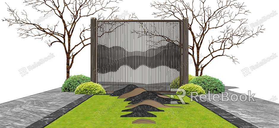 New Chinese style landscape wall model