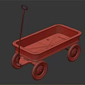 Radio Flyer Red Toy Wagon For Kids With Black Handle And White Hub Wheels