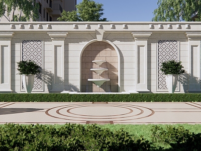 Jane European landscape wall entrance landscape wall residential community landscape wall opposite landscape wall grille landscape wall hollow landscape wall waterscape landscape wall model