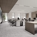 Open office area 3d model