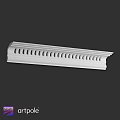 White Decorative Molding With Ornate Perforated Design For Interior Decoration
