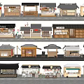 Various Traditional And Modern Commercial Equipment Shop Designs With Different Roofs And Facades