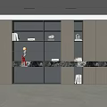 Modern Bookcase Decorative Bookcase 3d model