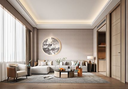 New Chinese Living Room 3d model