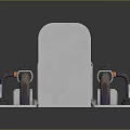 Industrial Mechanical Equipment With Gray Body Orange Circular Components Pipes And Control Panel