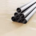Stainless Steel Metal Pipes Stacked As Hardware Tools For Construction