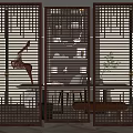 New Chinese-style partition screen partition 3d model