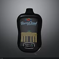 BerryCloud Black Electronic Device With Landmark Pattern 98% Humidity And Water Drop Icon