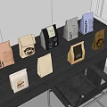 Various Coffee Bags In Different Colors And Designs On Office Table