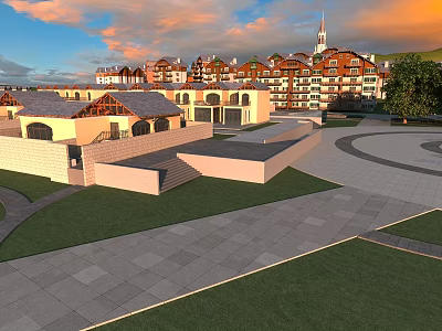 European residential residential 3d model