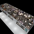 Aerial View Of Interior Layout With Multiple Rooms Furniture And Decorative Elements