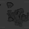 Natural Black Irregular Rock Clusters With Rough Surface And Earthy Texture