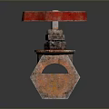 Industrial Valve with Red Handwheel and Metal Body for Industrial Pipeline Equipment Systems