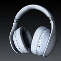 White And Brown Over Ear Headphones With Soft Leather Earpads For Premium Audio Experience