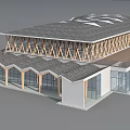 Visitor Center Featuring Unique Roof Design Wooden Framework And Large Glass Windows