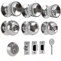 Silver Metal Door Knobs Locks And Keys In Various Home Hardware Styles