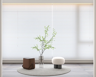 modern venetian blinds curtain 3d model