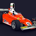 Electric Toy Red F1 Style Racing Car With Number 12 And Sponsor Decals