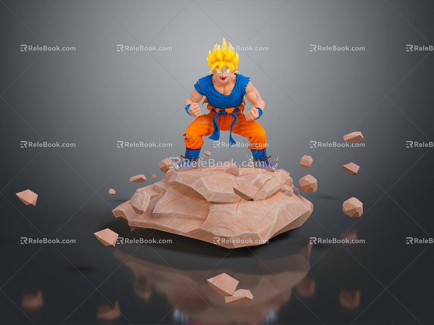 Modern Anime Characters Saiyans Super Saiyans Dragon Ball Characters 3d model