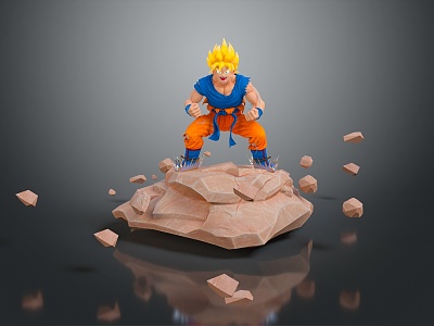 Modern Anime Characters Saiyans Super Saiyans Dragon Ball Characters 3d model