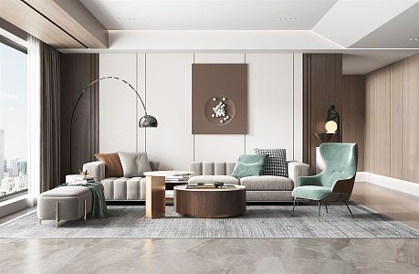 modern living room 3d model