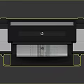 Household Large Format Printer With Black Body White Details Printing Engineering Drawings 3d model