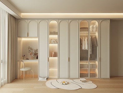 French Wardrobe Combination Wardrobe 3d model