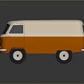 minibus minivan driverless bus school bus van box car 3d model