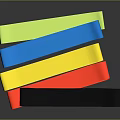 Elastic Multicolored Resistance Bands For Fitness Exercise Training And Workout
