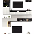 Elegant Modern TV Cabinet Design With Storage Drawers And Decorative Ornaments