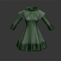 Gray Woolen Coat With Collar Buttons Cuffed Sleeves And Trimmed Hem